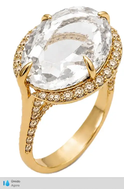 Wish Fine Jewelry 17.17ct Diamond White Topaz 18K Gold Cocktail Ring | Image 1 Wish Fine Jewelry 17.17ct Diamond White Topaz 18K Gold Cocktail Ring | Image 1