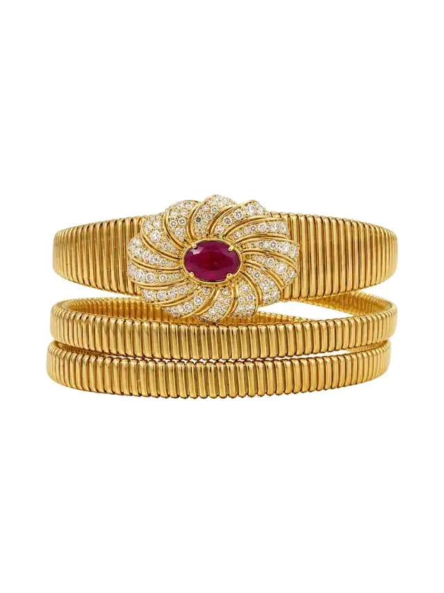 2.53ct Diamond Ruby 18K Gold Italy Bracelet 2.53ct Diamond Ruby 18K Gold Italy Bracelet