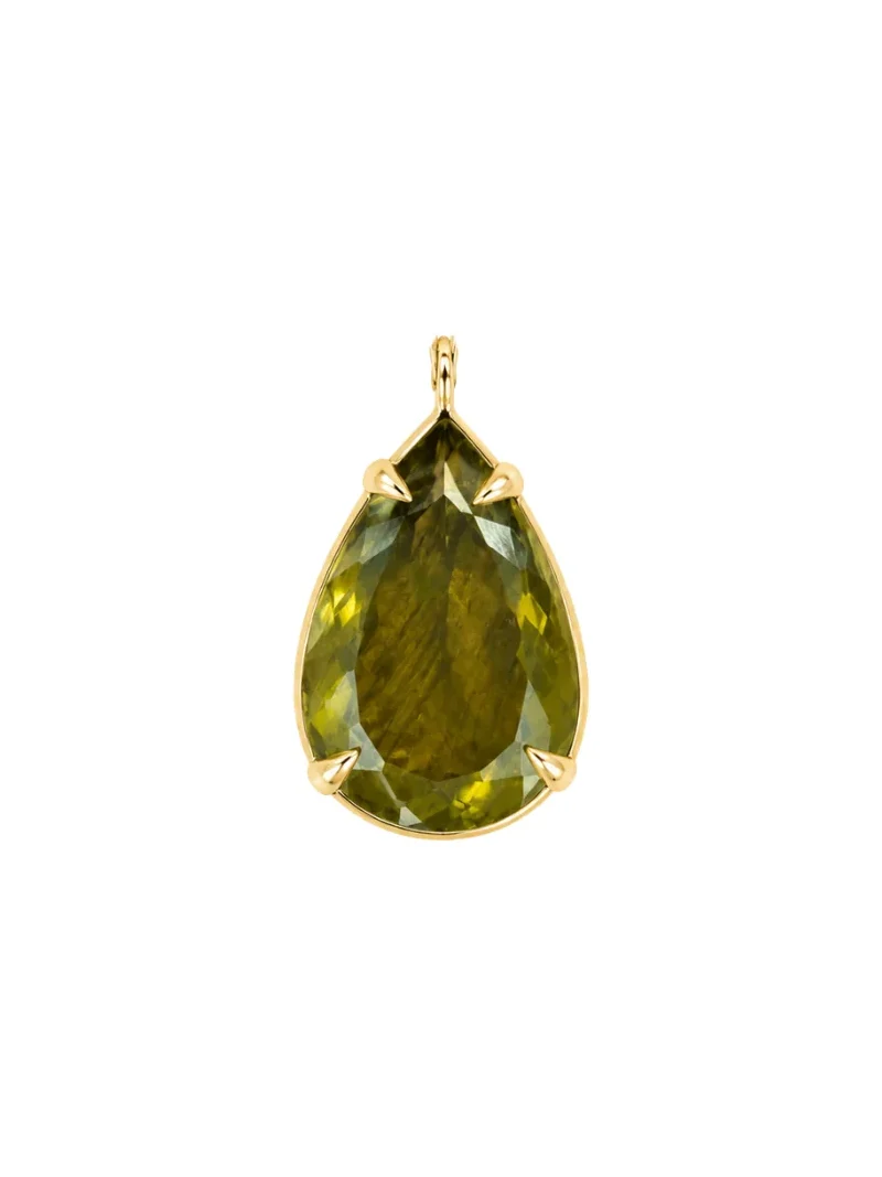 26.50ct Olive Quartz 18K Gold Statement Pendant 26.50ct Olive Quartz 18K Gold Statement Pendant
