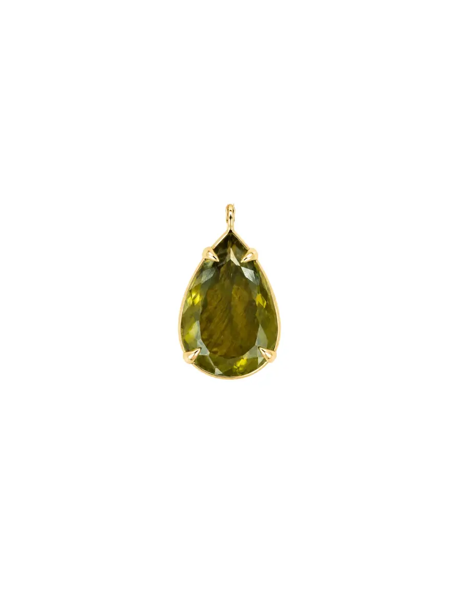 Wish Fine Jewelry 26.50ct Olive Quartz 18K Gold Statement Pendant | Image 1 Wish Fine Jewelry 26.50ct Olive Quartz 18K Gold Statement Pendant | Image 1
