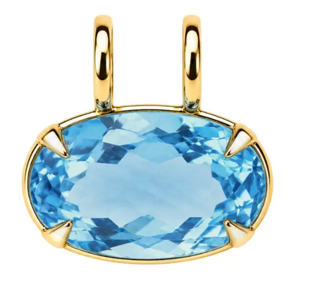Wish Fine Jewelry 37.20ct Topaz 18K Gold Oval Statement Pendant | Image 1 Wish Fine Jewelry 37.20ct Topaz 18K Gold Oval Statement Pendant | Image 1