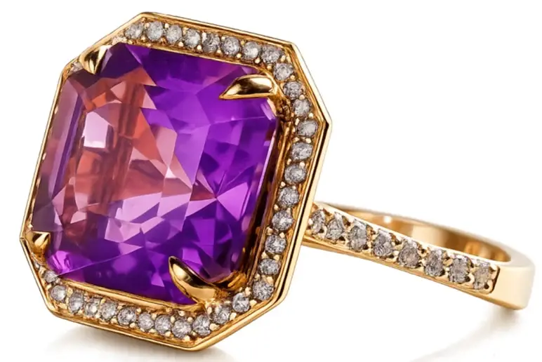 Wish Fine Jewelry 5.43ct Amethyst Diamond 18K Ring | Image 1 Wish Fine Jewelry 5.43ct Amethyst Diamond 18K Ring | Image 1