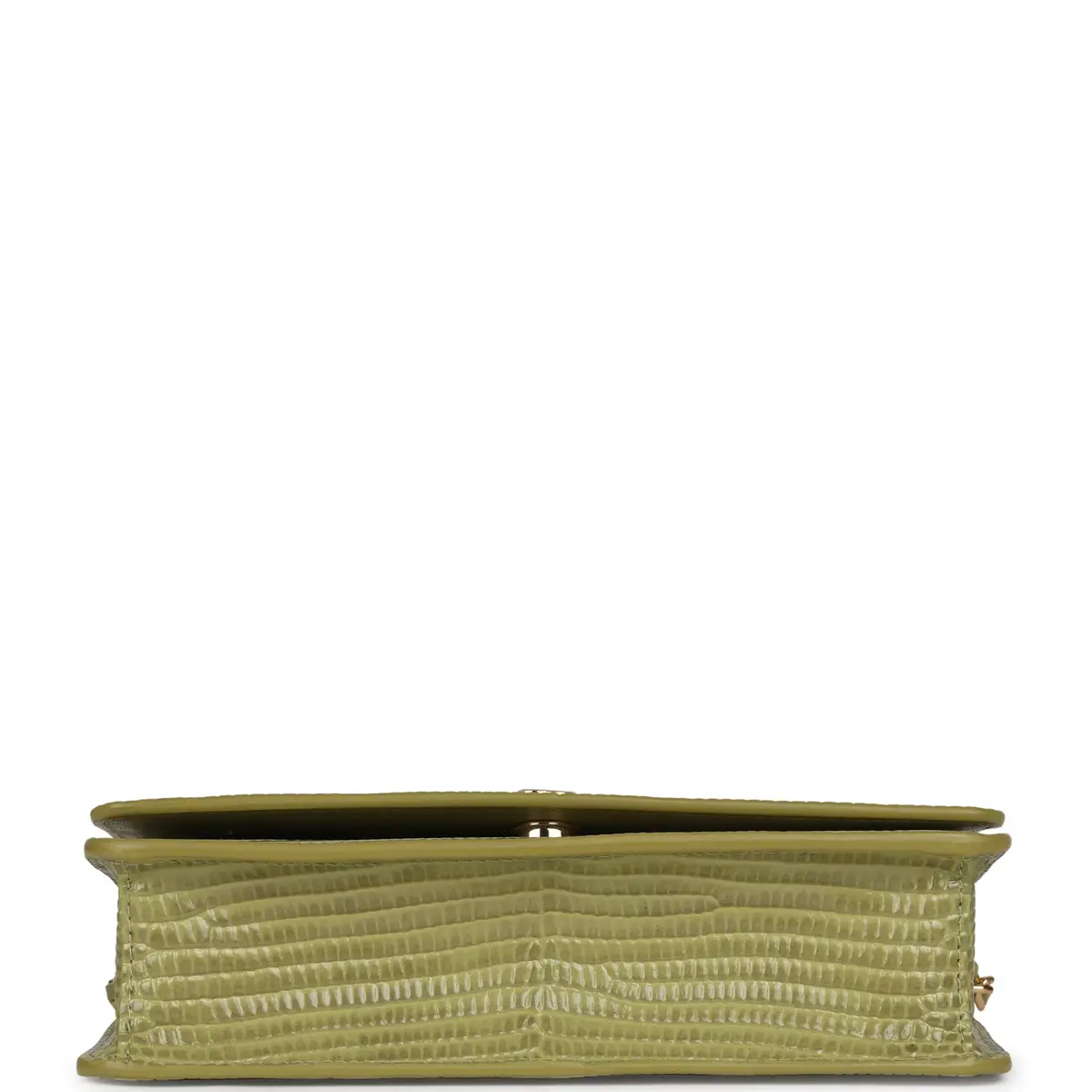 Chanel Chanel Wallet On Chain WOC Green Lizard Embossed Calfskin Gold Hardware | Thumbnail 6