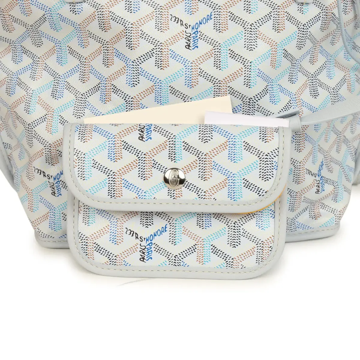 goyard Goyard Goyardine Anjou Polar Blue Mini Bag Palladium Hardware | Thumbnail 7 goyard Goyard Goyardine Anjou Polar Blue Mini Bag Palladium Hardware | Thumbnail 7