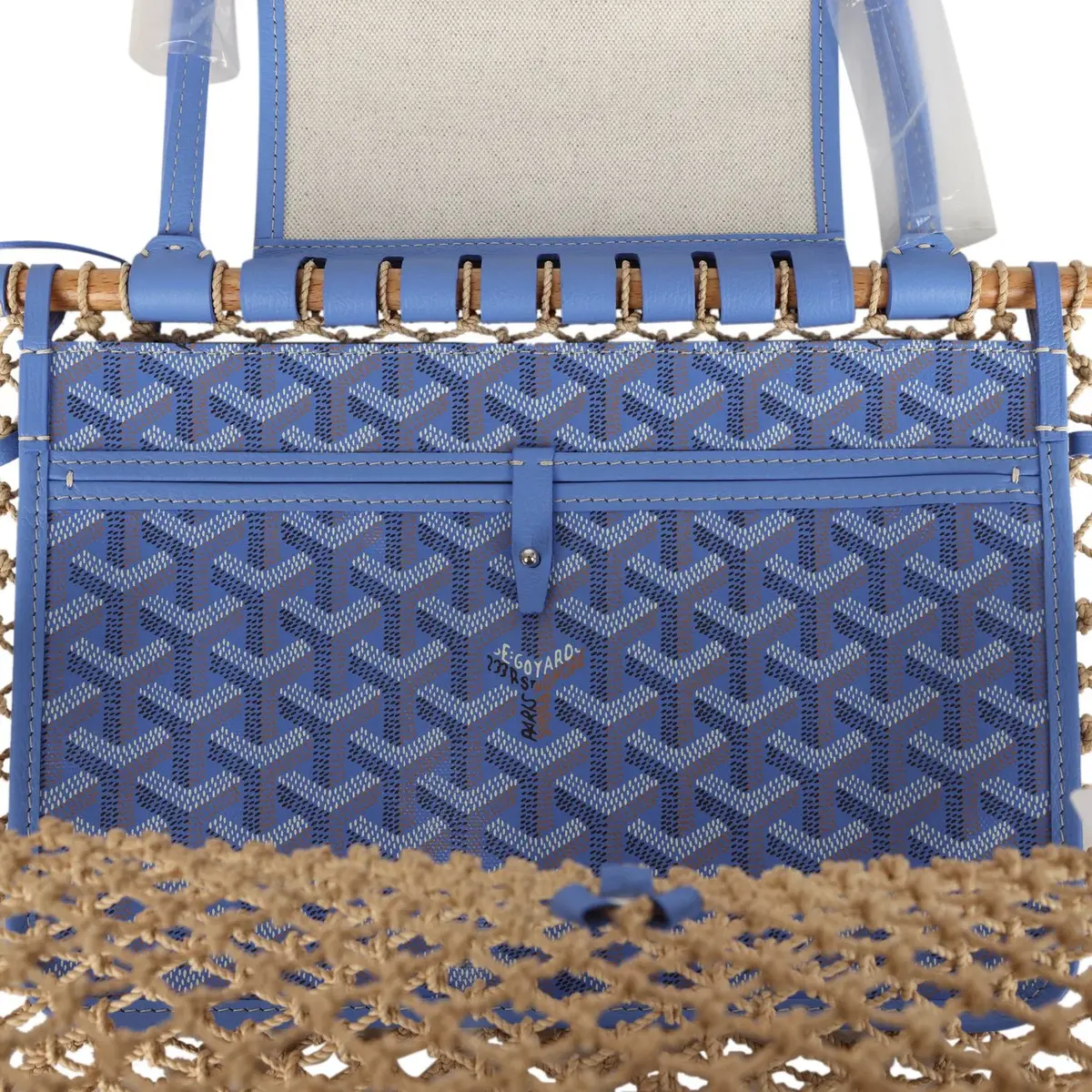 goyard Goyard Goyardine Canvas Iris Aligre Bag Raffia Net Palladium Hardware | Thumbnail 8 goyard Goyard Goyardine Canvas Iris Aligre Bag Raffia Net Palladium Hardware | Thumbnail 8