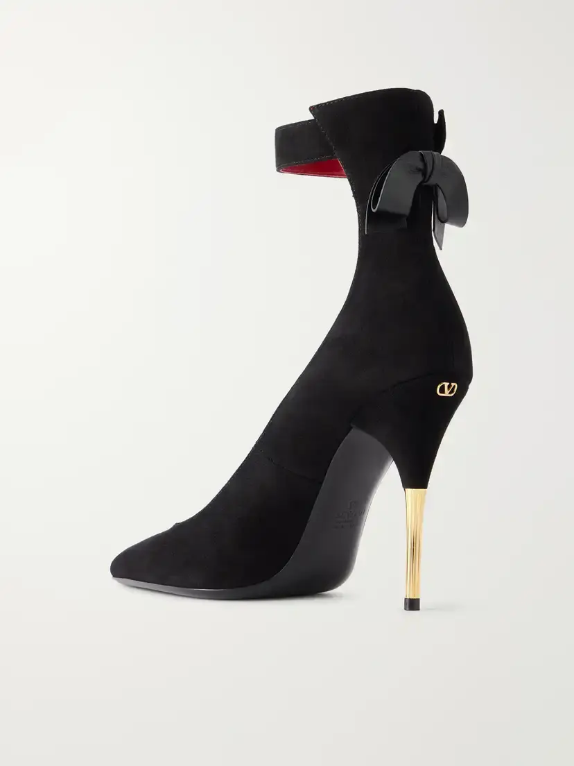 Valentino Garavani Fatale 105 Bow-detailed Suede Pumps | Thumbnail 3 Valentino Garavani Fatale 105 Bow-detailed Suede Pumps | Thumbnail 3