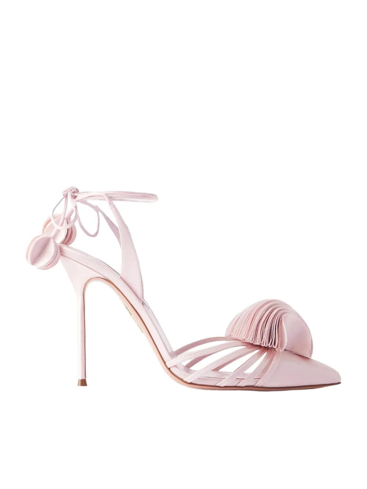 Wild Bloom 105 Appliquéd Satin Pumps Wild Bloom 105 Appliquéd Satin Pumps