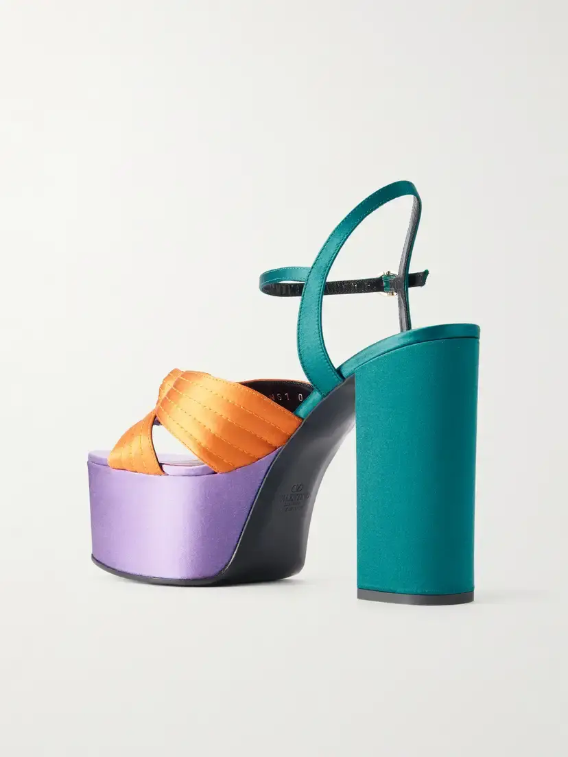 Valentino Garavani Crasher 125 Vlogo-embellished Knotted Satin Sandals | Thumbnail 3
