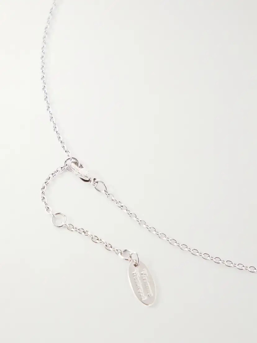 Vivienne Westwood Aleksa Orb-detailed Pearl-effect Silver-tone Necklace | Thumbnail 3 Vivienne Westwood Aleksa Orb-detailed Pearl-effect Silver-tone Necklace | Thumbnail 3