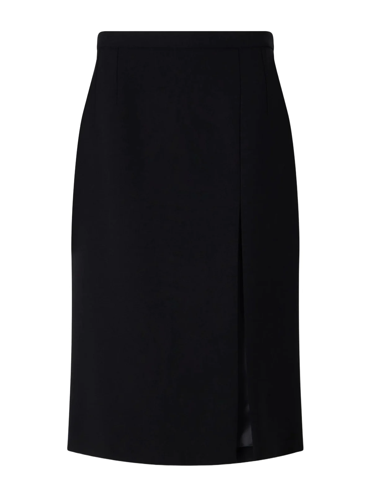 Dolce & Gabbana Front-slit Wool Midi Skirt