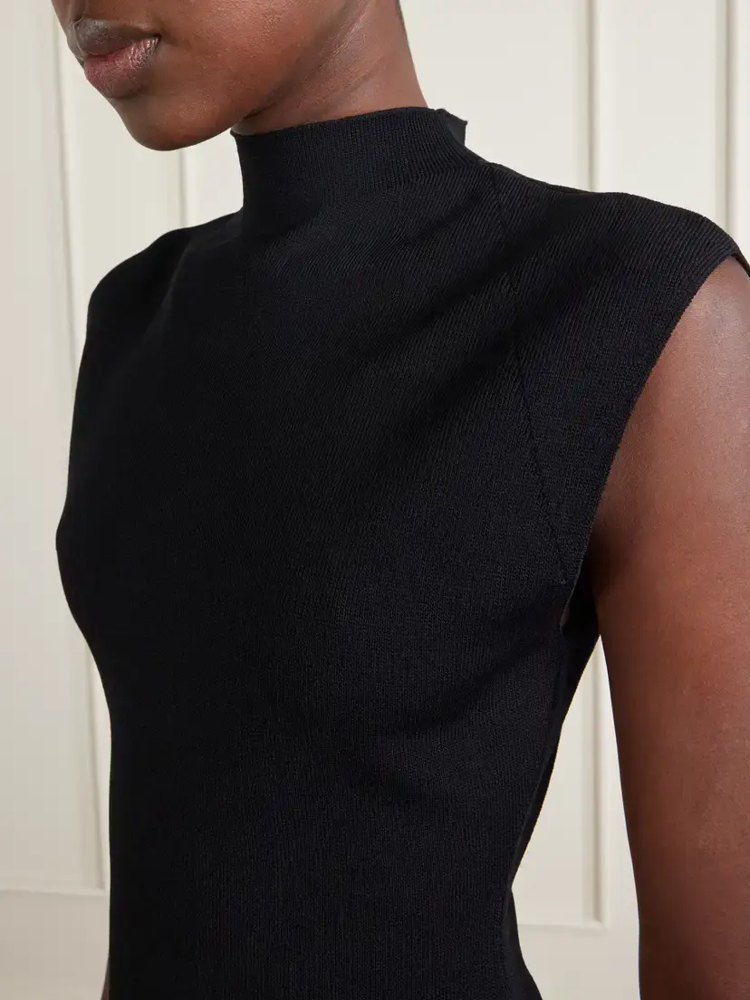 Aje Fleura Floral-trimmed Knit Midi Dress | Thumbnail 4 Aje Fleura Floral-trimmed Knit Midi Dress | Thumbnail 4