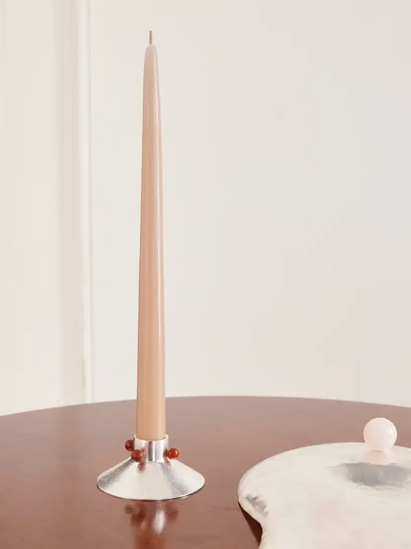 Natalia Criado + Vesper Voyage Axis Silver-plated And Stone Candle Holder | Thumbnail 2