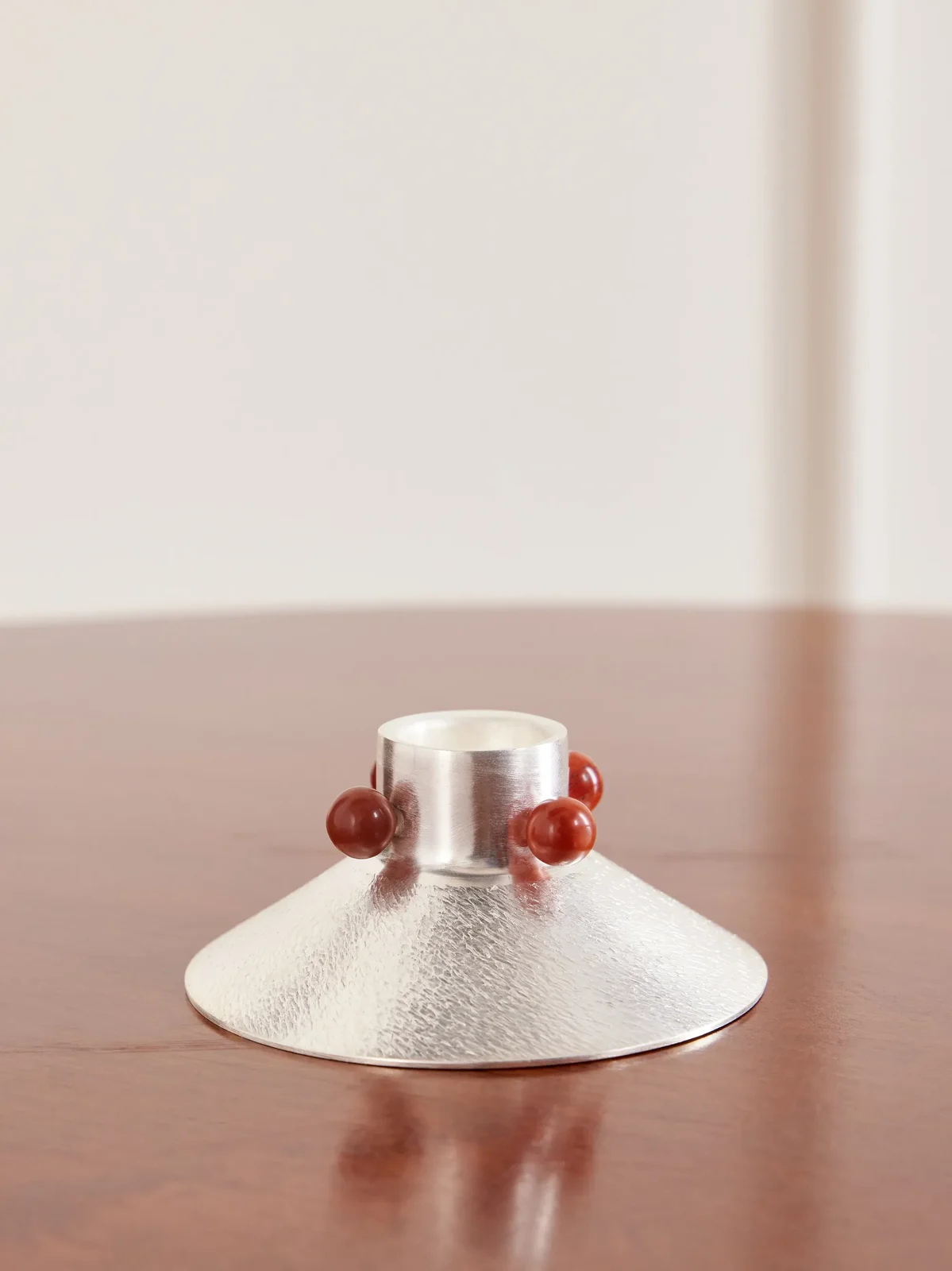 Natalia Criado + Vesper Voyage Axis Silver-plated And Stone Candle Holder