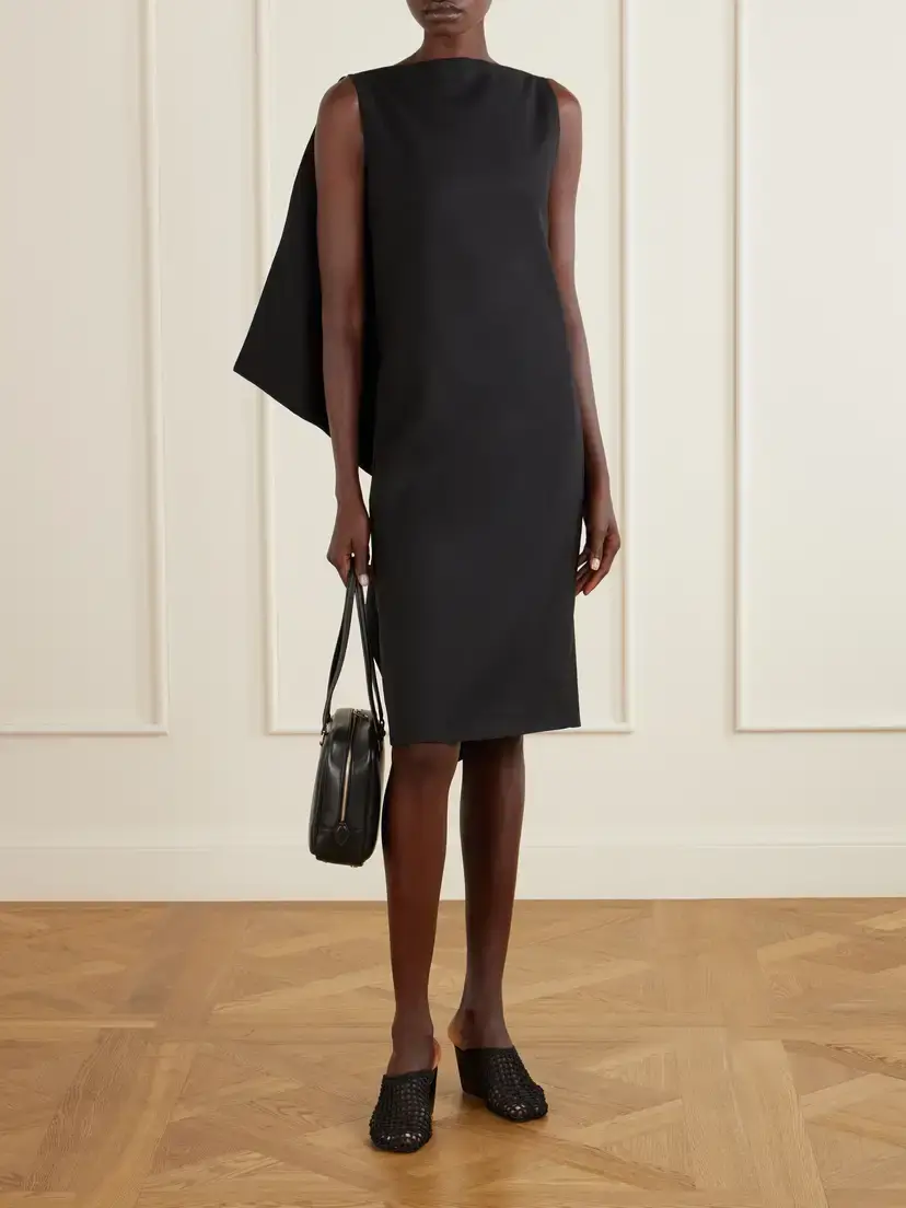 Jil Sander Open-back Silk And Wool-blend Midi Dress | Thumbnail 2
