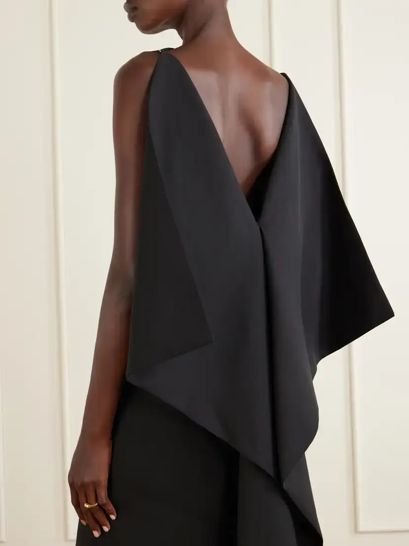 Jil Sander Open-back Silk And Wool-blend Midi Dress | Thumbnail 4