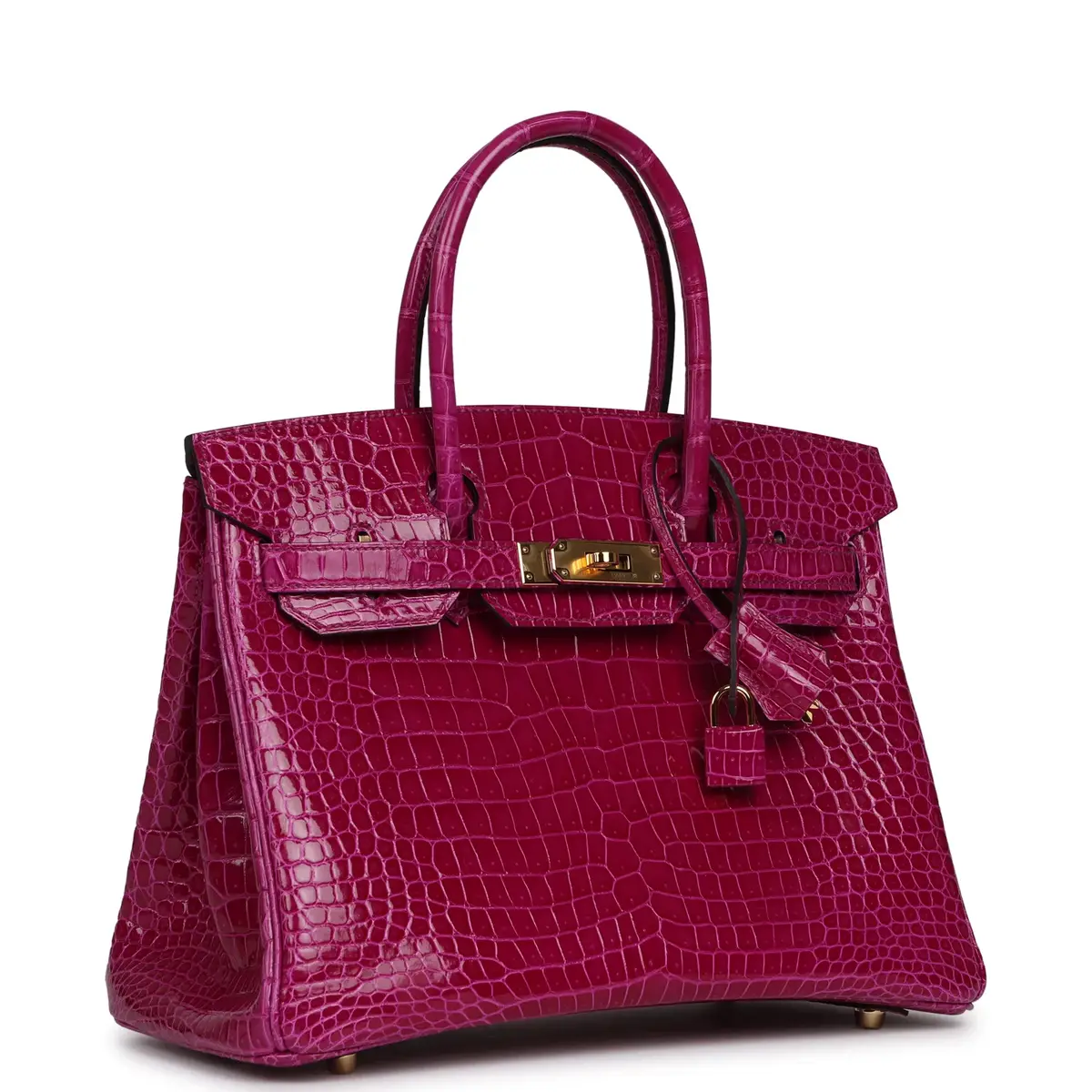 HERMÈS Hermes Birkin 30 Rose Pourpre Shiny Porosus Crocodile Gold Hardware | Thumbnail 2 HERMÈS Hermes Birkin 30 Rose Pourpre Shiny Porosus Crocodile Gold Hardware | Thumbnail 2