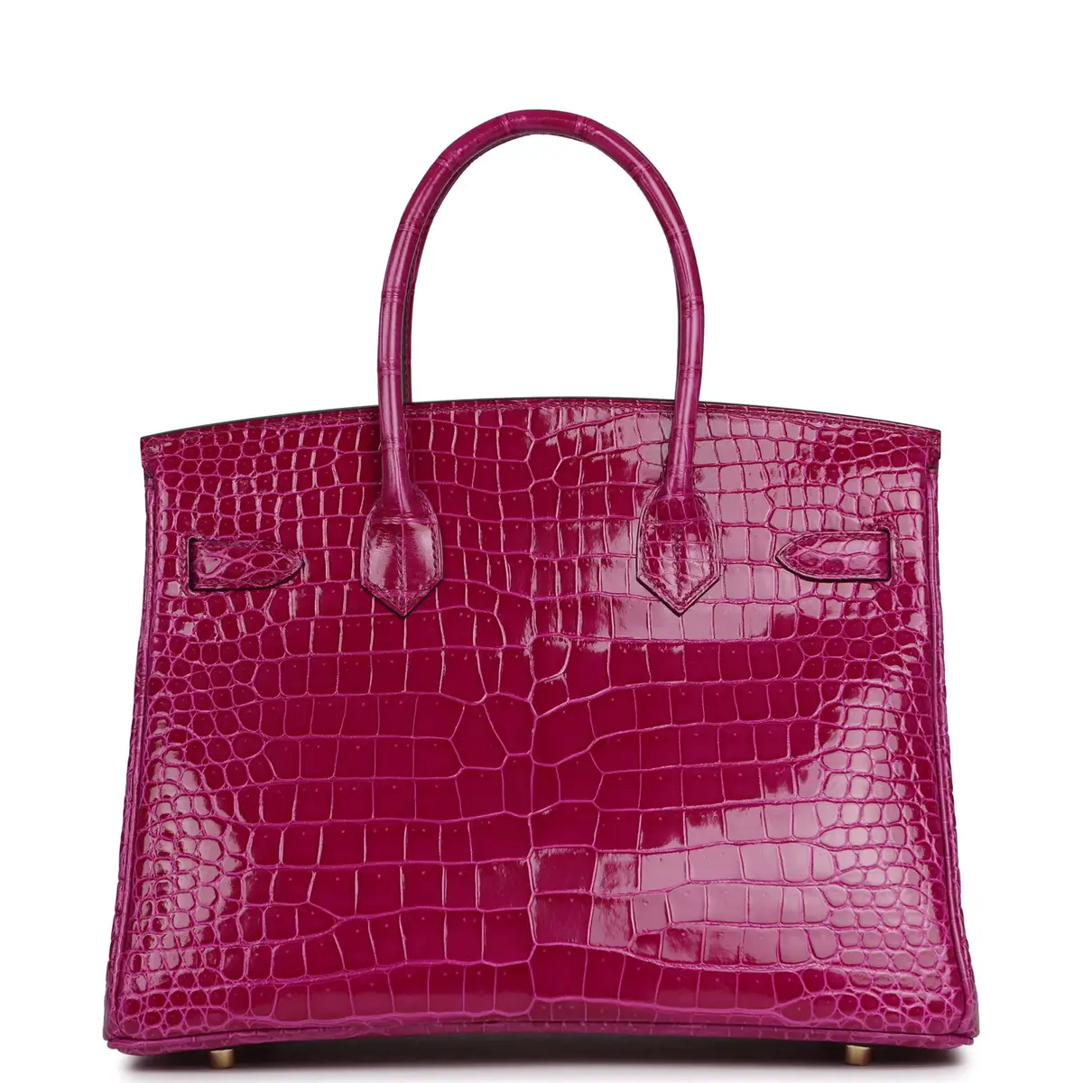 HERMÈS Hermes Birkin 30 Rose Pourpre Shiny Porosus Crocodile Gold Hardware | Thumbnail 4 HERMÈS Hermes Birkin 30 Rose Pourpre Shiny Porosus Crocodile Gold Hardware | Thumbnail 4