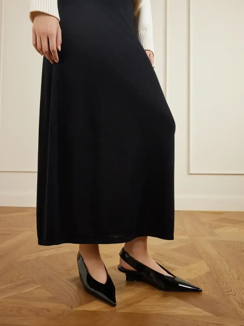TOTEME The Wedge Patent-leather Slingback Pumps | Thumbnail 2 TOTEME The Wedge Patent-leather Slingback Pumps | Thumbnail 2