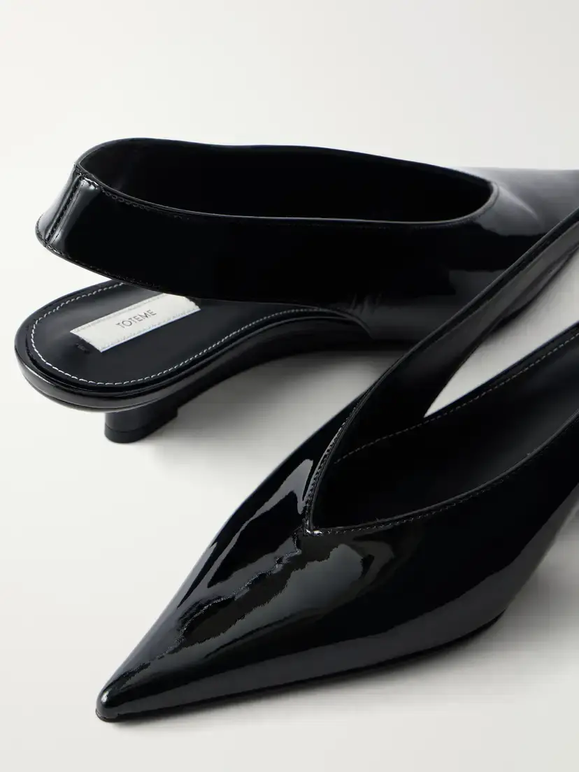 TOTEME The Wedge Patent-leather Slingback Pumps | Thumbnail 5 TOTEME The Wedge Patent-leather Slingback Pumps | Thumbnail 5