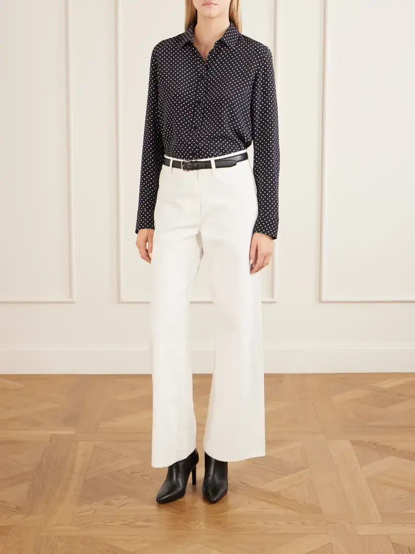 Nili Lotan Gaia Polka-dot Silk-crepe De Chine Shirt | Thumbnail 2 Nili Lotan Gaia Polka-dot Silk-crepe De Chine Shirt | Thumbnail 2
