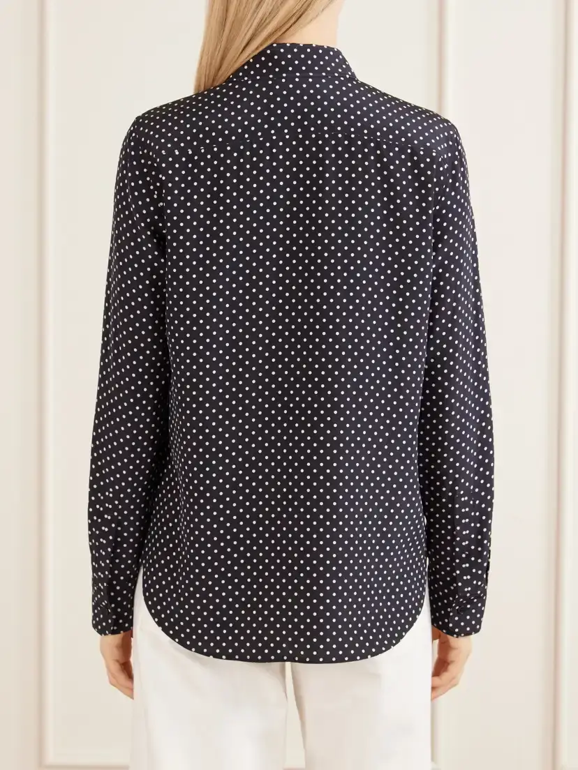 Nili Lotan Gaia Polka-dot Silk-crepe De Chine Shirt | Thumbnail 4 Nili Lotan Gaia Polka-dot Silk-crepe De Chine Shirt | Thumbnail 4