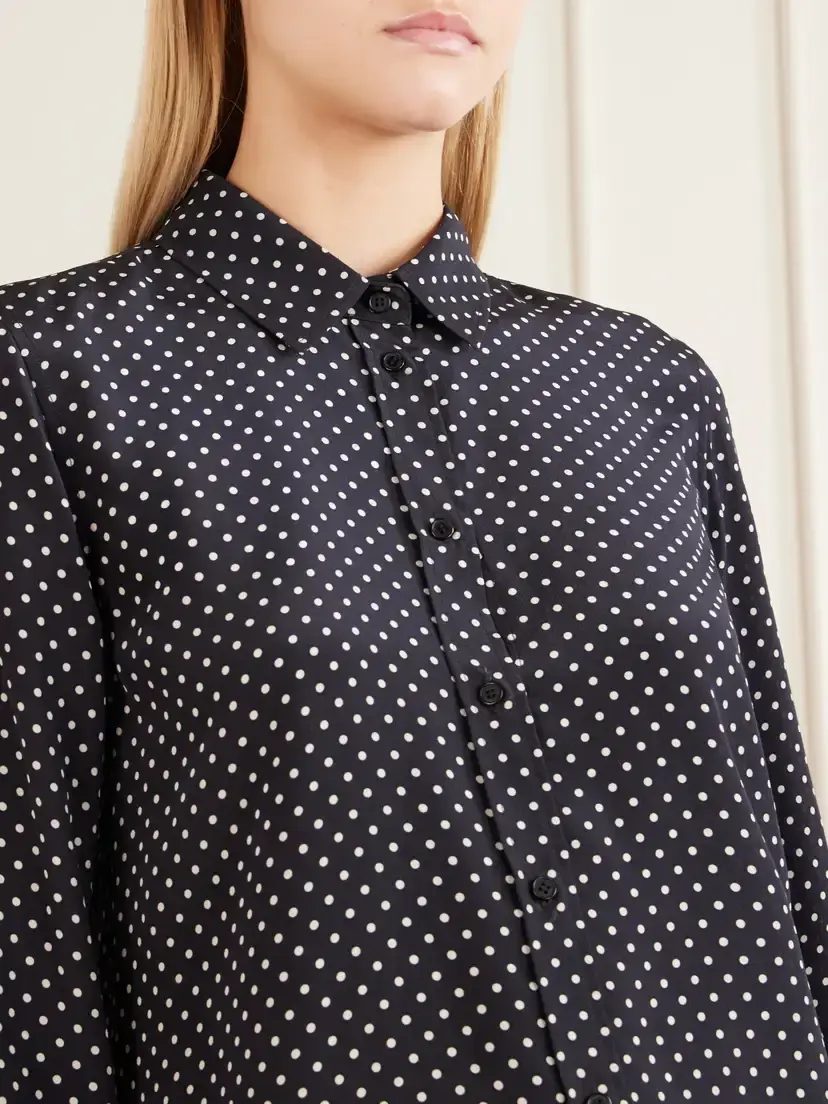 Nili Lotan Gaia Polka-dot Silk-crepe De Chine Shirt | Thumbnail 5 Nili Lotan Gaia Polka-dot Silk-crepe De Chine Shirt | Thumbnail 5