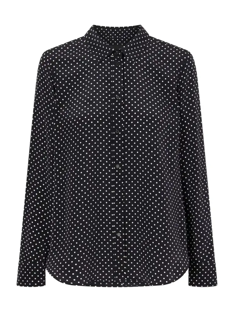 Nili Lotan Gaia Polka-dot Silk Crepe De Chine Shirt | Image 1 Nili Lotan Gaia Polka-dot Silk Crepe De Chine Shirt | Image 1