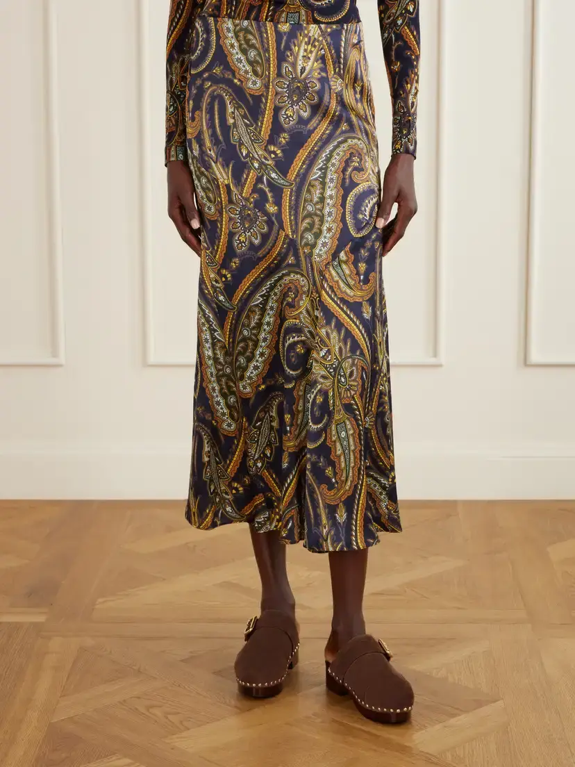 Etro Paisley-print Satin Midi Skirt | Thumbnail 3 Etro Paisley-print Satin Midi Skirt | Thumbnail 3