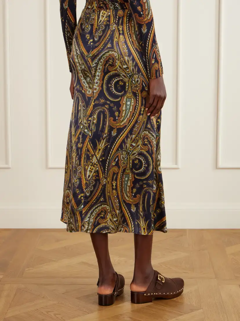 Etro Paisley-print Satin Midi Skirt | Thumbnail 4 Etro Paisley-print Satin Midi Skirt | Thumbnail 4