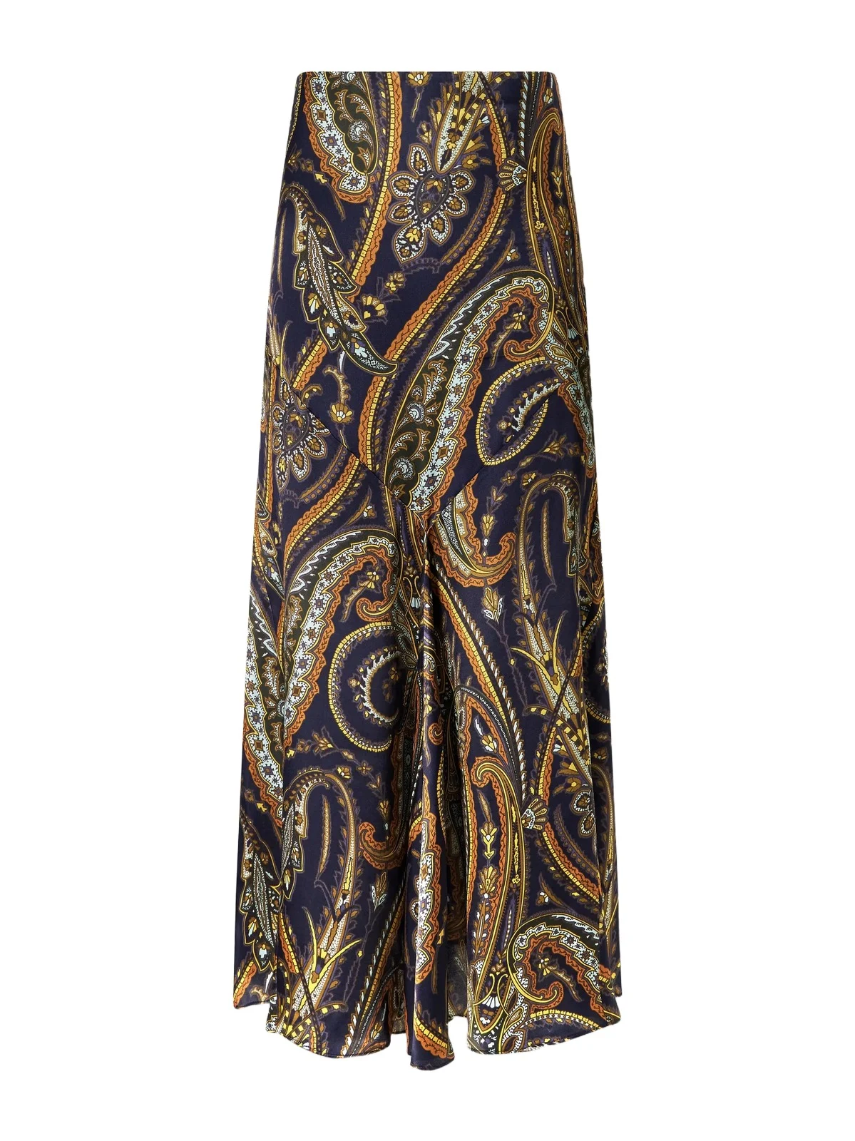 Paisley-print Satin Midi Skirt Paisley-print Satin Midi Skirt