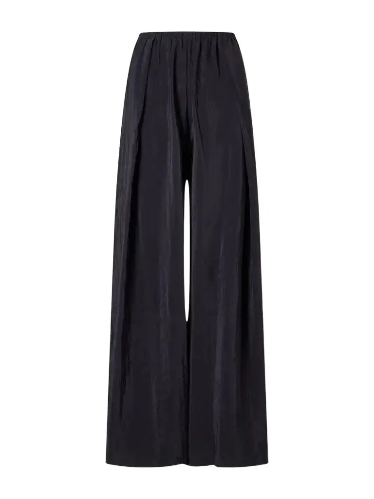 La Ligne Pleated Crinkle Satin Wide-leg Pants | Image 1 La Ligne Pleated Crinkle Satin Wide-leg Pants | Image 1