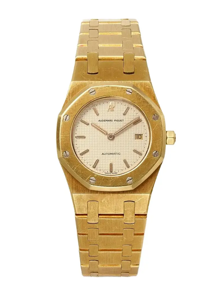 Stephanie Windsor + Audemars Piguet Vintage 1980s Royal Oak Automatic 18-karat Gold Watch | Image 1 Stephanie Windsor + Audemars Piguet Vintage 1980s Royal Oak Automatic 18-karat Gold Watch | Image 1