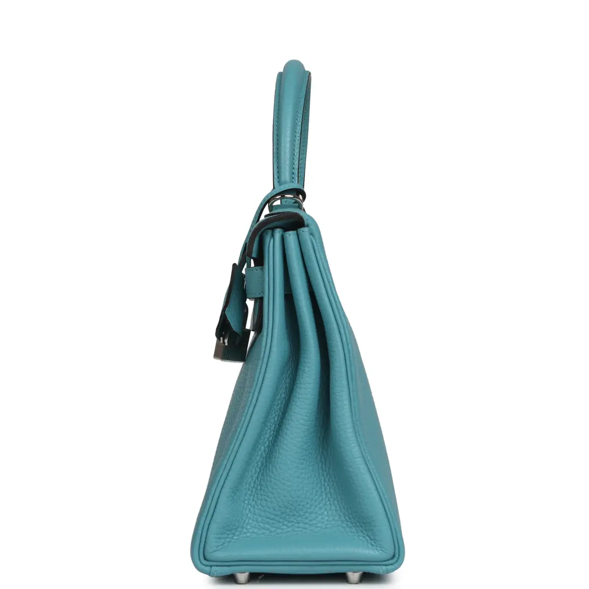 HERMÈS Pre-owned Hermes Kelly Retourne 28 Turquoise Togo Palladium Hardware | Thumbnail 3 HERMÈS Pre-owned Hermes Kelly Retourne 28 Turquoise Togo Palladium Hardware | Thumbnail 3