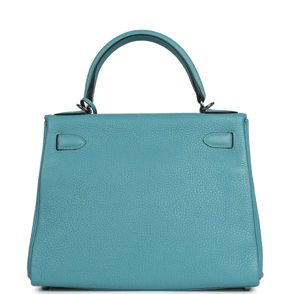 HERMÈS Pre-owned Hermes Kelly Retourne 28 Turquoise Togo Palladium Hardware | Thumbnail 4 HERMÈS Pre-owned Hermes Kelly Retourne 28 Turquoise Togo Palladium Hardware | Thumbnail 4