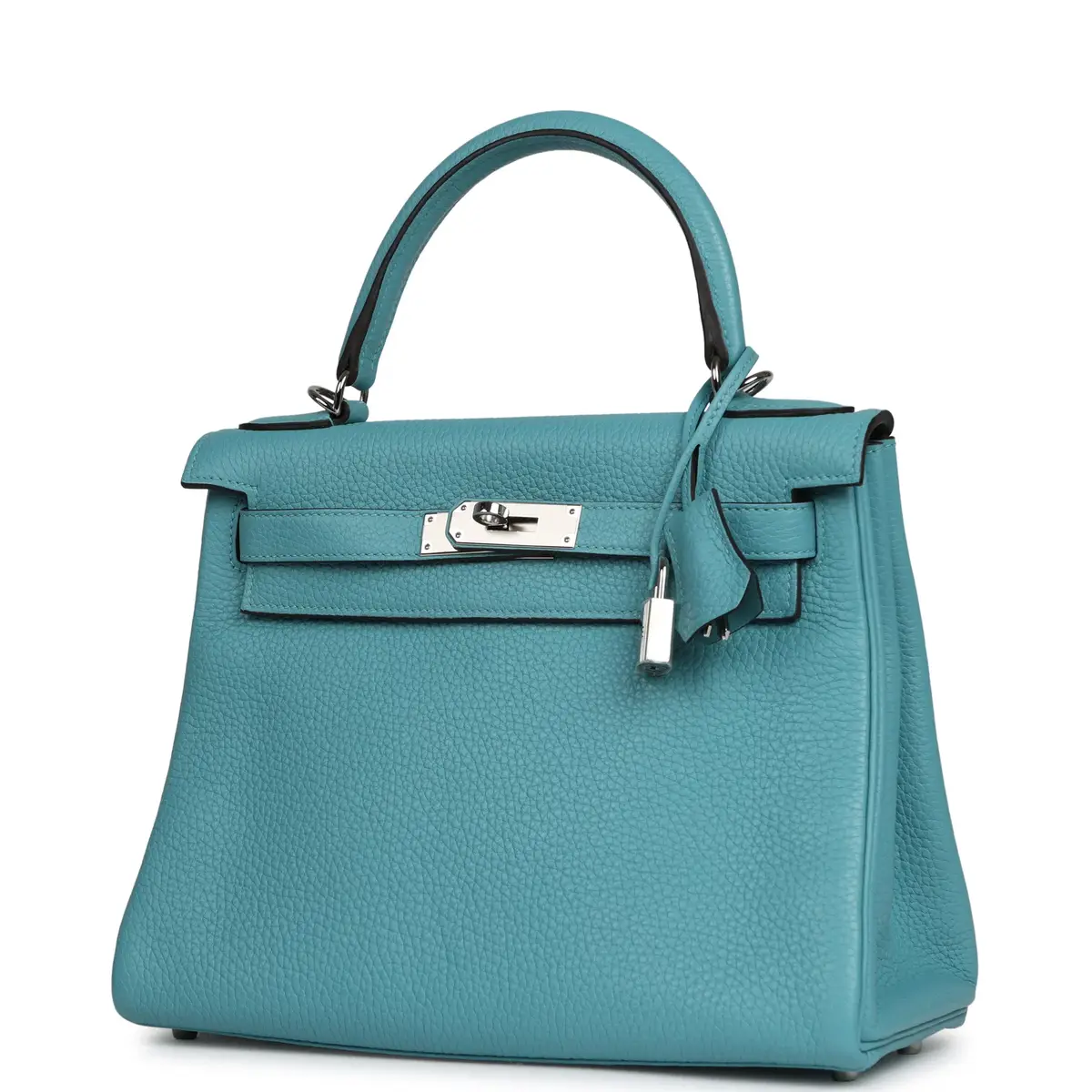 HERMÈS Pre-owned Hermes Kelly Retourne 28 Turquoise Togo Palladium Hardware | Thumbnail 5 HERMÈS Pre-owned Hermes Kelly Retourne 28 Turquoise Togo Palladium Hardware | Thumbnail 5