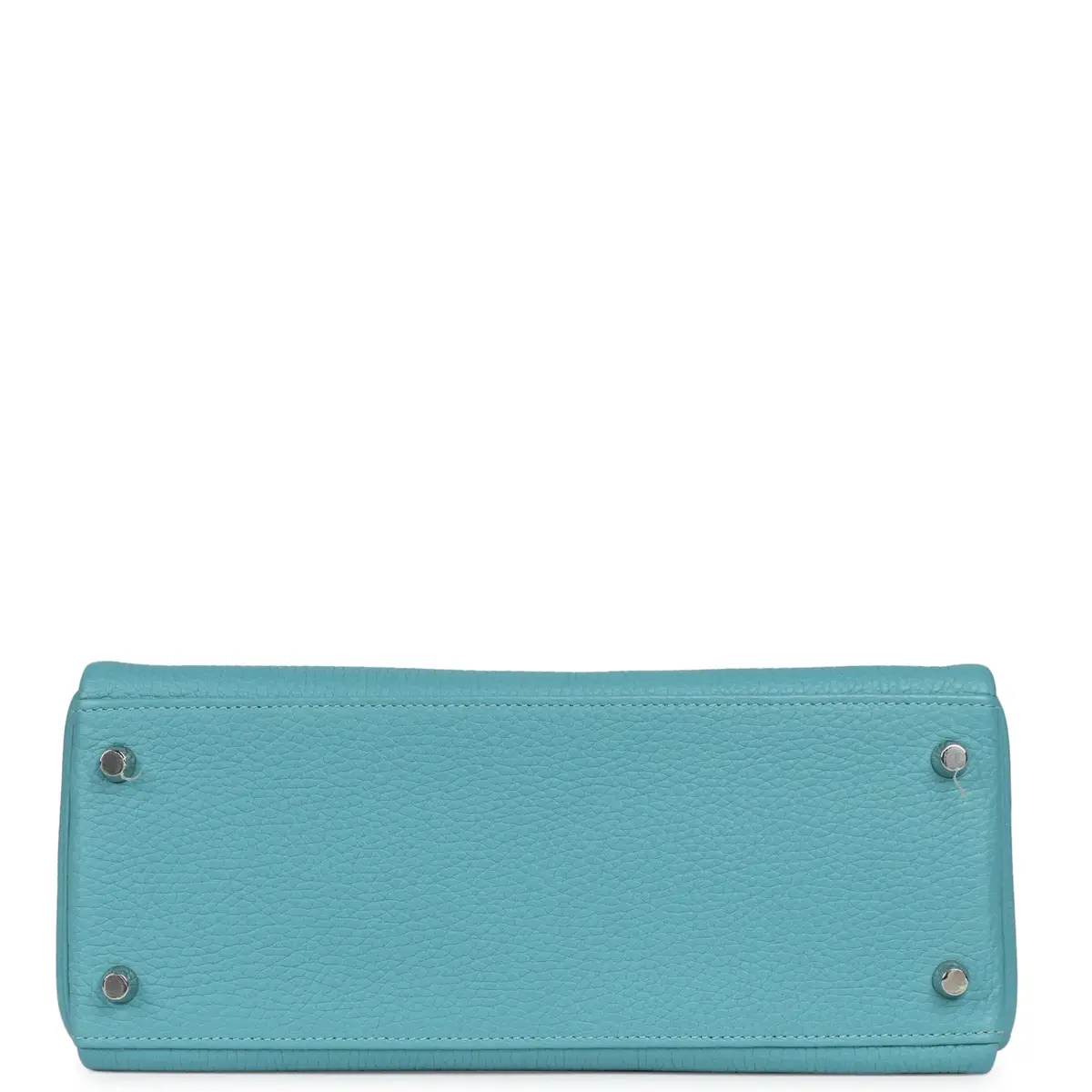 HERMÈS Pre-owned Hermes Kelly Retourne 28 Turquoise Togo Palladium Hardware | Thumbnail 6 HERMÈS Pre-owned Hermes Kelly Retourne 28 Turquoise Togo Palladium Hardware | Thumbnail 6
