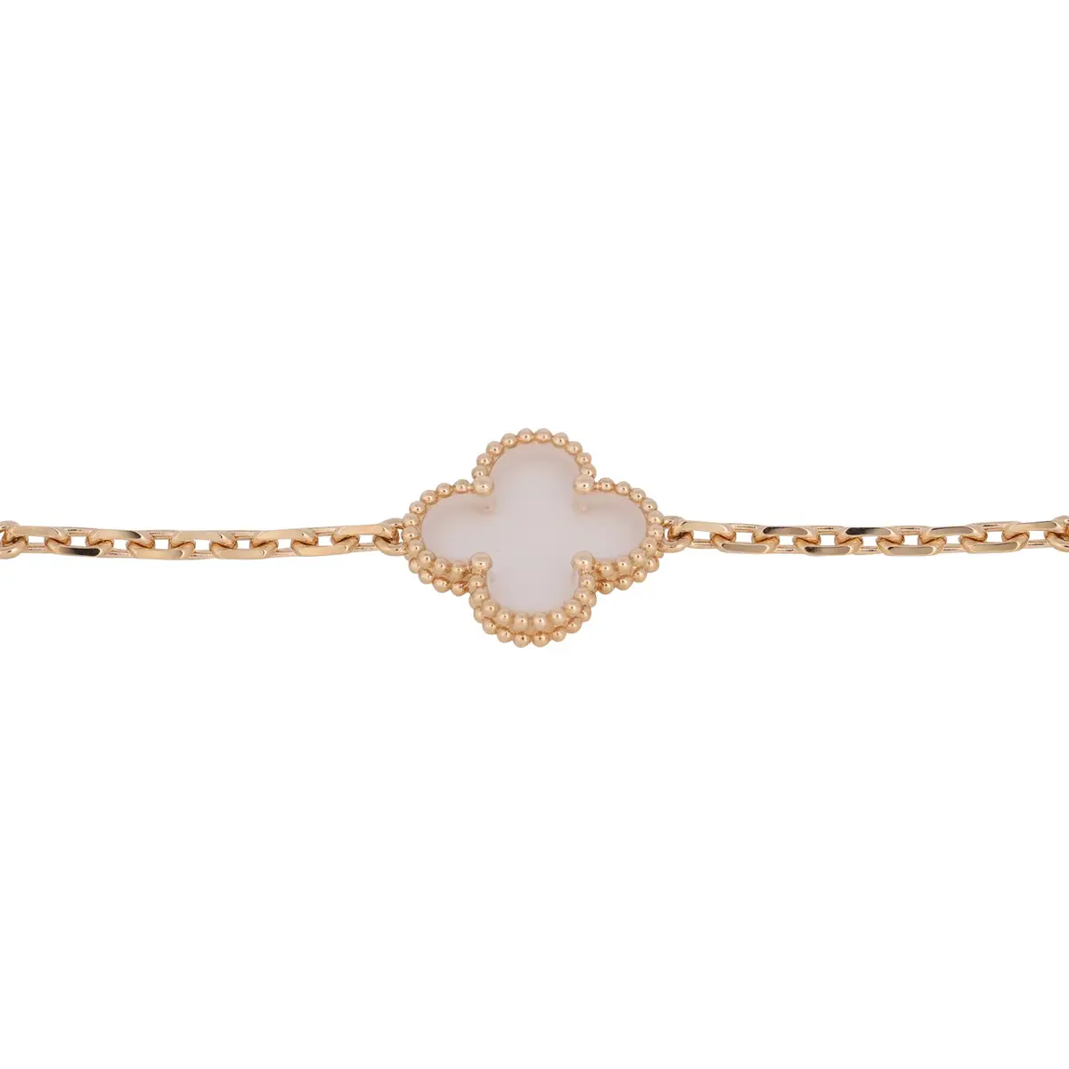 Van Cleef & Arpels Van Cleef & Arpels Vintage Alhambra Bracelet 5 Motif Rock Crystal 18K Yellow Gold | Thumbnail 3 Van Cleef & Arpels Van Cleef & Arpels Vintage Alhambra Bracelet 5 Motif Rock Crystal 18K Yellow Gold | Thumbnail 3