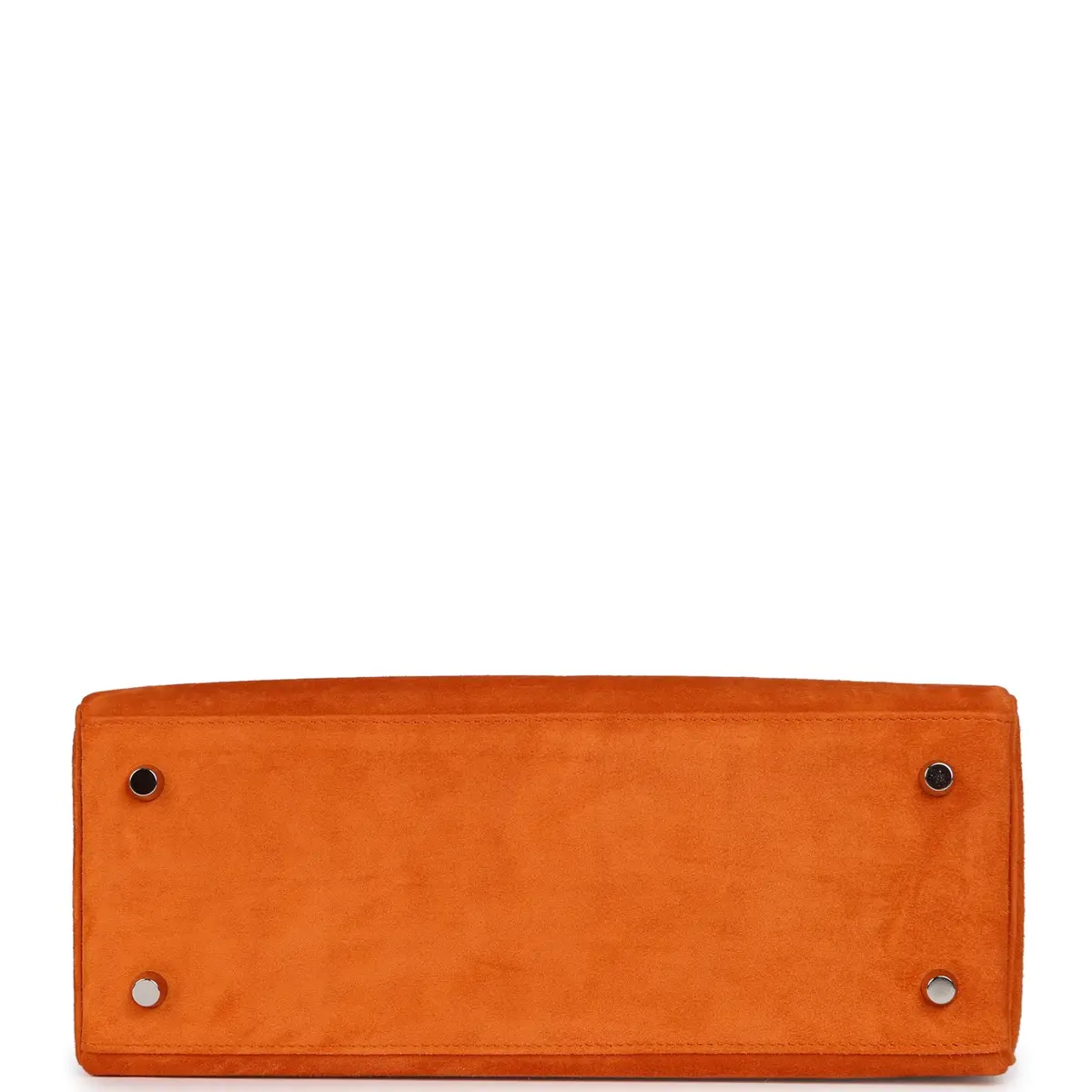 HERMÈS Vintage Hermes Kelly Sellier 28 Orange Doblis Palladium Hardware | Thumbnail 6