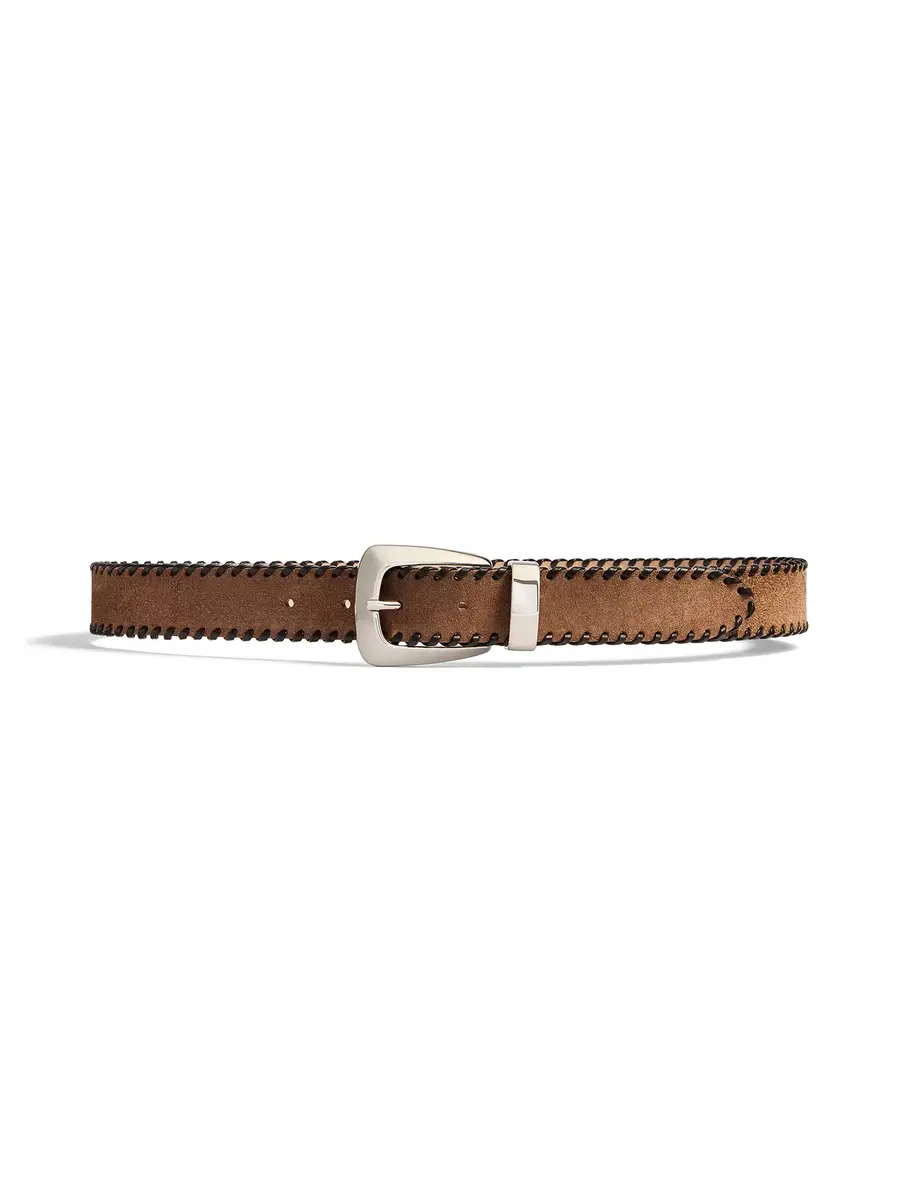 Khaite Suede Whipstiched Benny Belt | Image 1 Khaite Suede Whipstiched Benny Belt | Image 1
