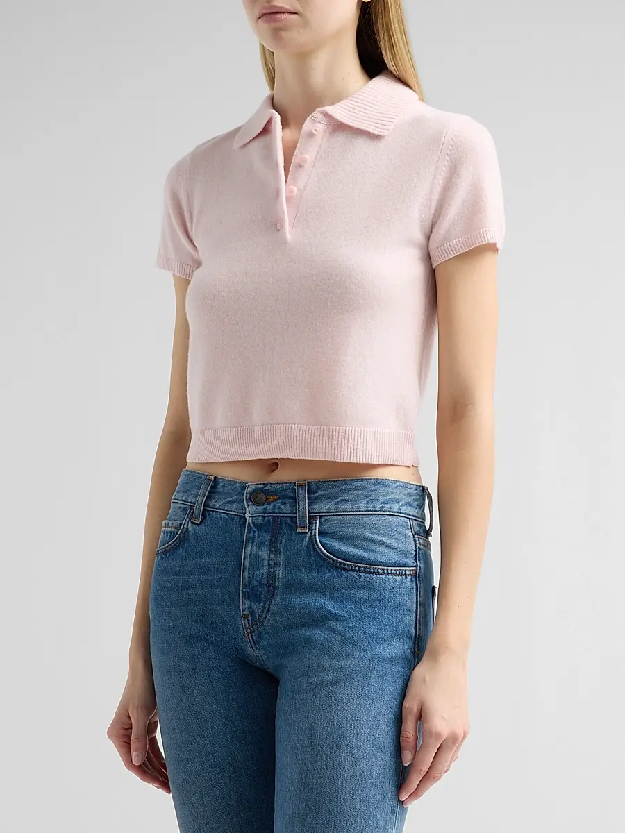 Simkhai Women's Twila Cashmere Polo Shirt | Thumbnail 4 Simkhai Women's Twila Cashmere Polo Shirt | Thumbnail 4
