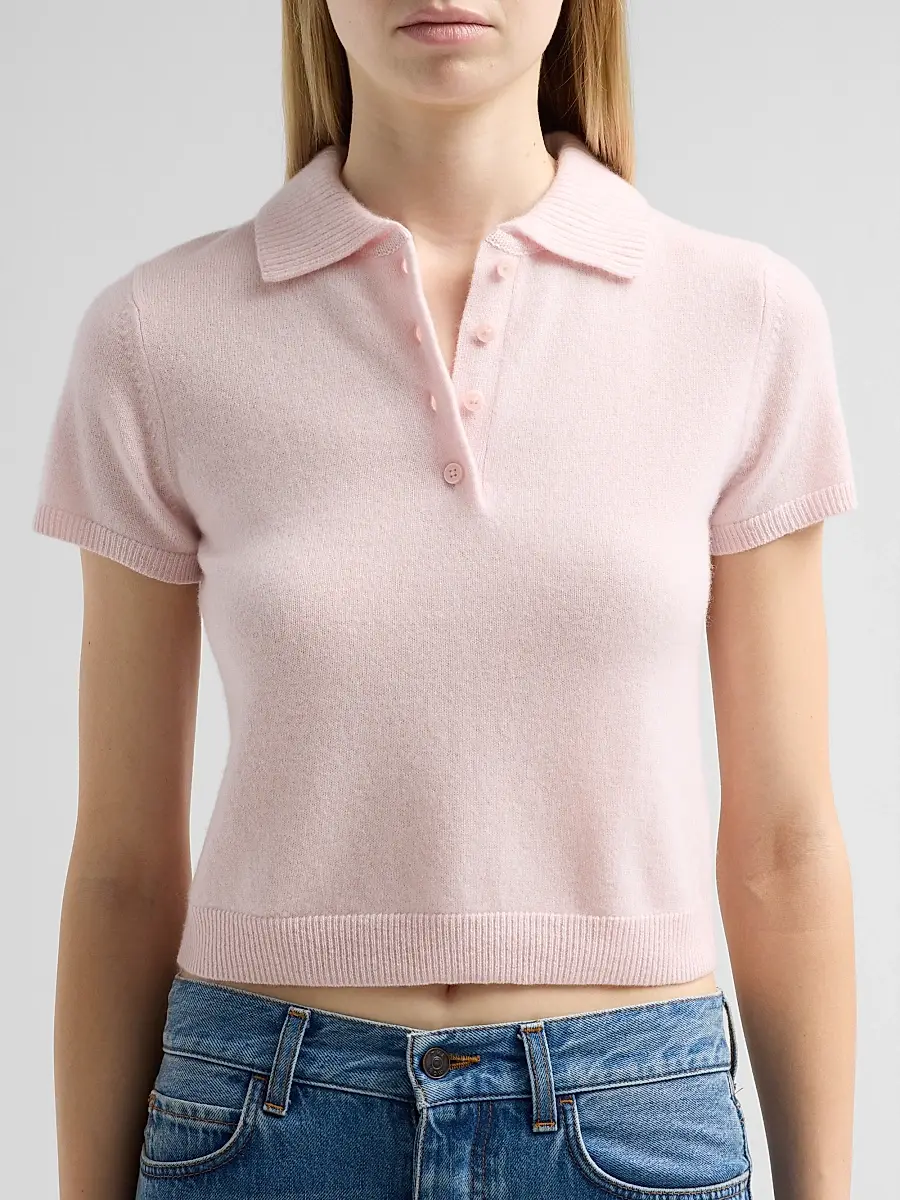 Simkhai Women's Twila Cashmere Polo Shirt | Thumbnail 5 Simkhai Women's Twila Cashmere Polo Shirt | Thumbnail 5