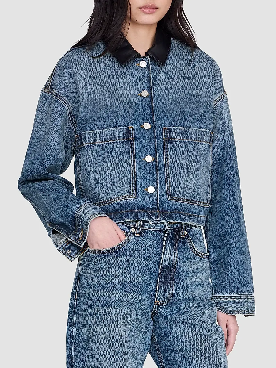 Anine Bing Women's Yuma Denim Jacket | Thumbnail 4