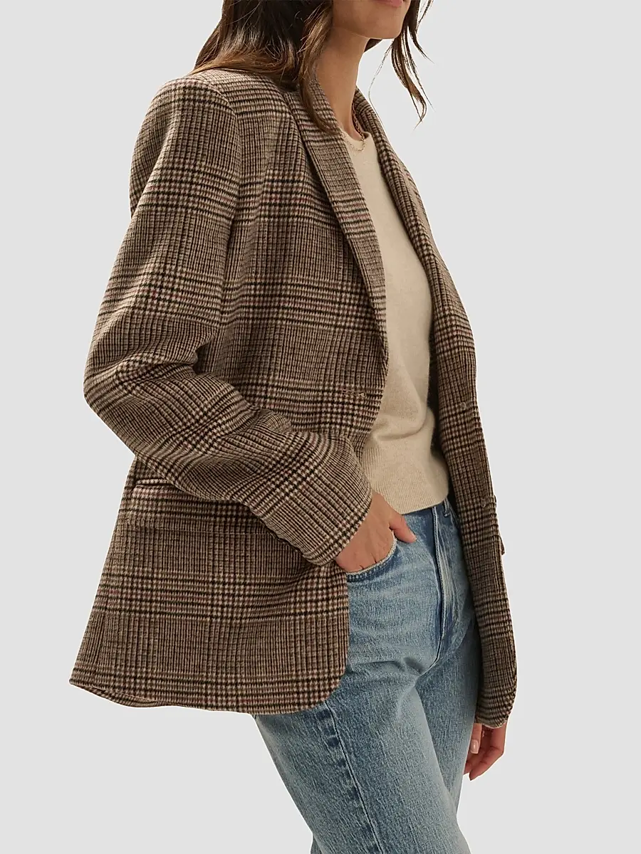 Favorite Daughter Women's The Dean Plaid Notch Lapel Blazer | Thumbnail 5 Favorite Daughter Women's The Dean Plaid Notch Lapel Blazer | Thumbnail 5