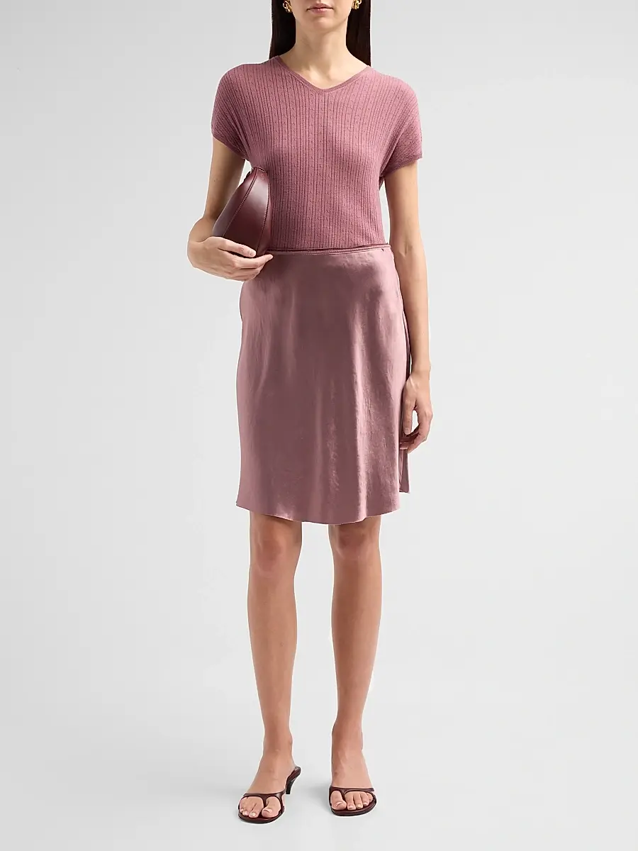 Vince Women's Pointelle Wool T-Shirt | Thumbnail 2 Vince Women's Pointelle Wool T-Shirt | Thumbnail 2