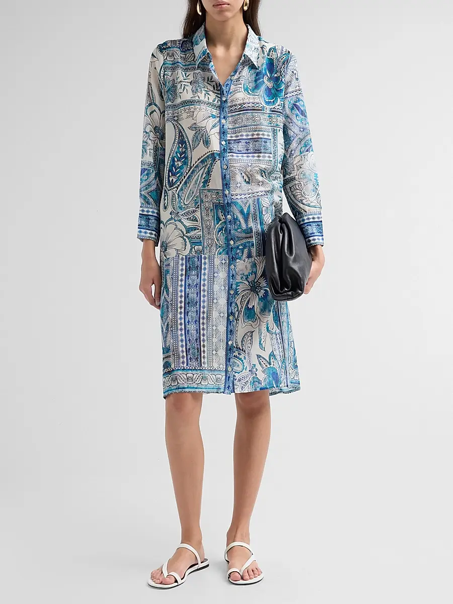 Johnny Was Women's Athene Relaxed Cotton-Silk Shirtdress | Thumbnail 2 Johnny Was Women's Athene Relaxed Cotton-Silk Shirtdress | Thumbnail 2