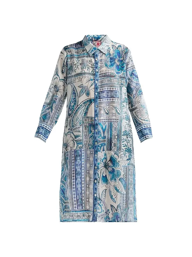 Johnny Was Women's Athene Relaxed Cotton-Silk Shirtdress - Athene | Image 1 Johnny Was Women's Athene Relaxed Cotton-Silk Shirtdress - Athene | Image 1