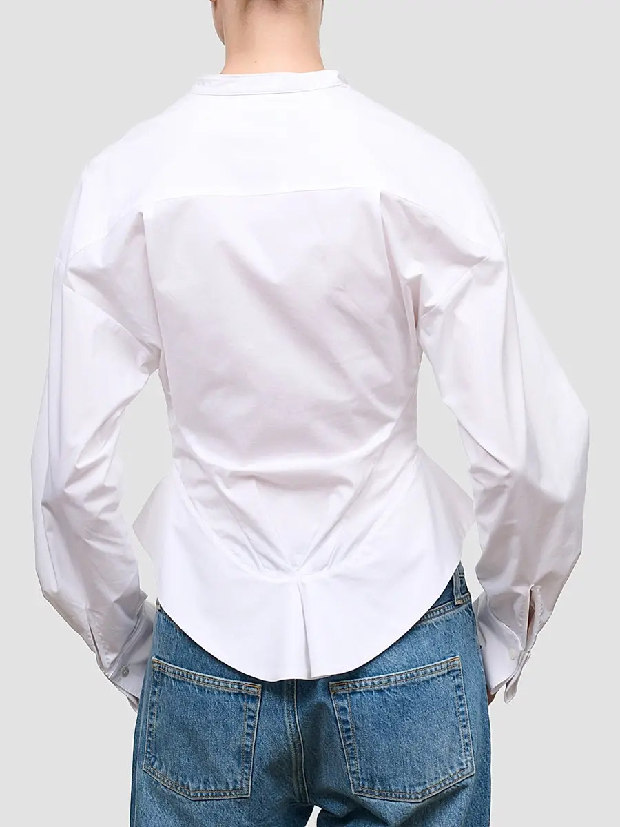 Staud Women's Rhys Stretch-Cotton Peplum Shirt | Thumbnail 4 Staud Women's Rhys Stretch-Cotton Peplum Shirt | Thumbnail 4