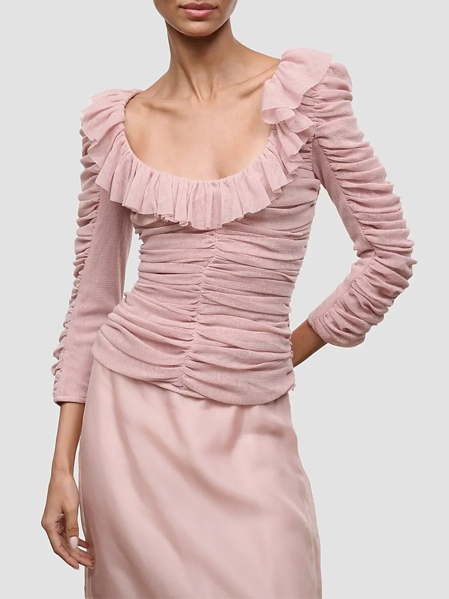 Staud Women's Gretta Ruffled Top | Thumbnail 4