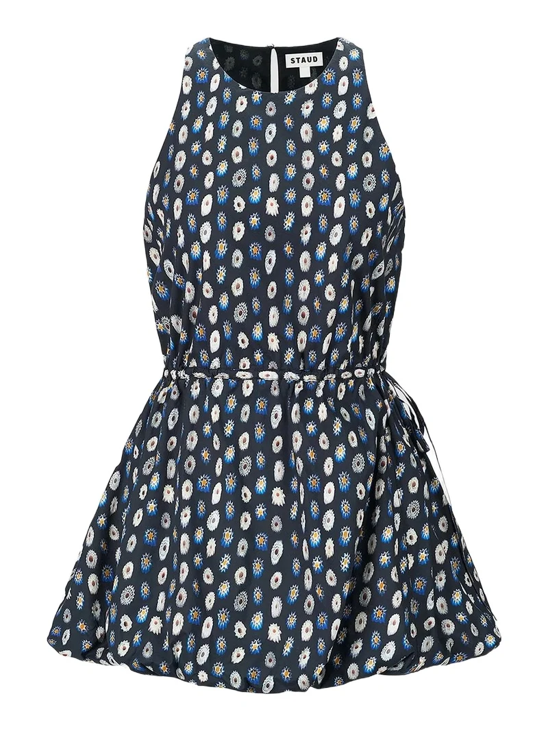 Staud Women's Molly Cotton Bubble-Hem Mini Dress