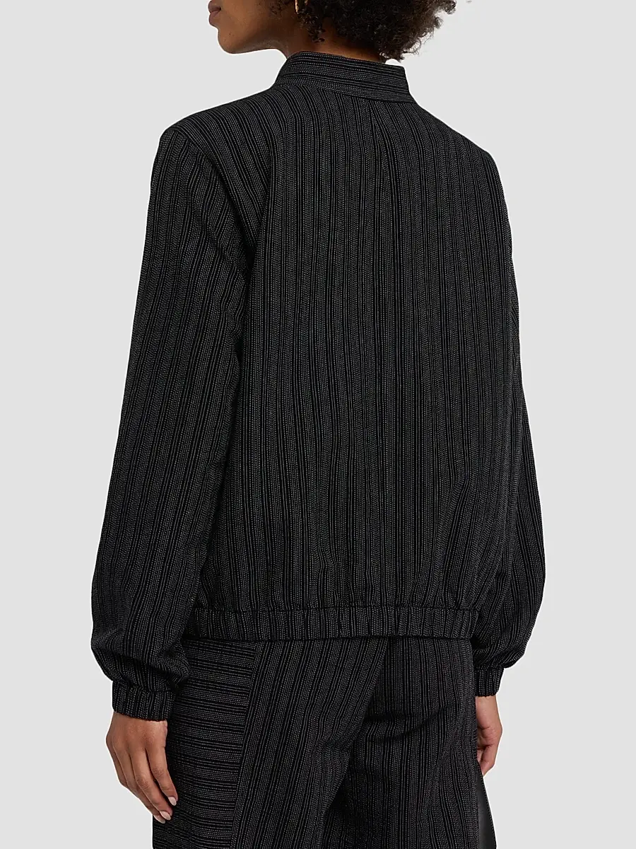 Eileen Fisher Women's Yarn-Dyed Stripe Cotton Jacket | Thumbnail 3 Eileen Fisher Women's Yarn-Dyed Stripe Cotton Jacket | Thumbnail 3